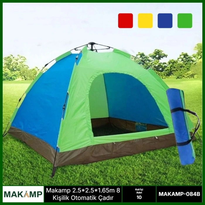 Makamp 8 Kişilik Otomatik Kurulumlu Çadır