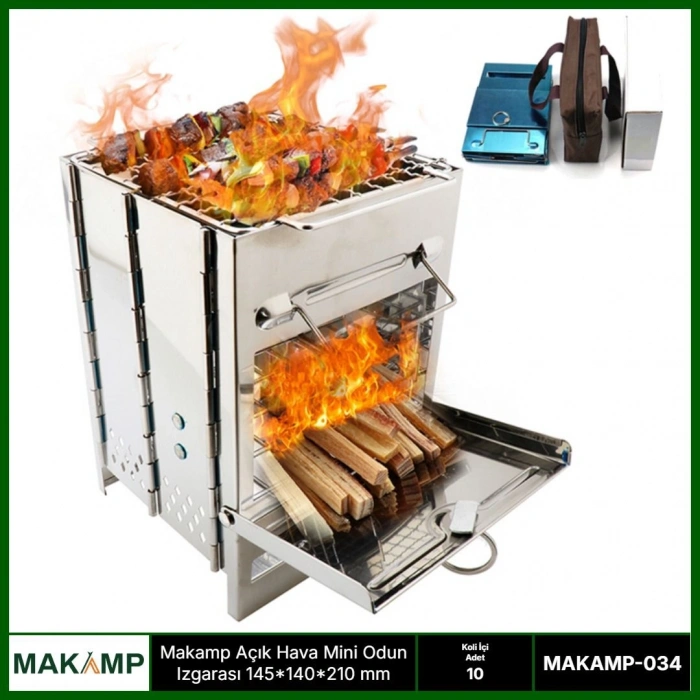 Makamp Açık Hava Mini Odun Izgarası 034