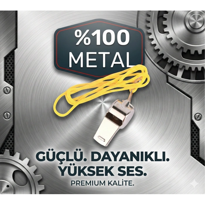 Metal Ipli Hakem Ve Deprem Düdüğü (24lü)