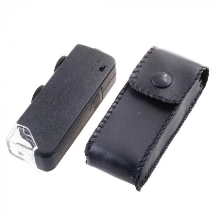 HEYF Mini 60x 100x Zoom Lens Odak Takı Led Cep Mikroskop Büyüteç