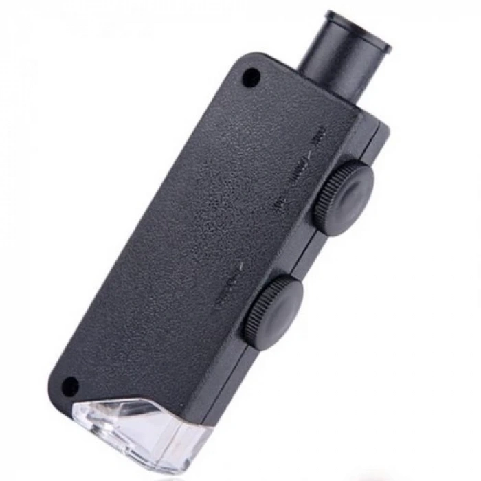 HEYF Mini 60x 100x Zoom Lens Odak Takı Led Cep Mikroskop Büyüteç