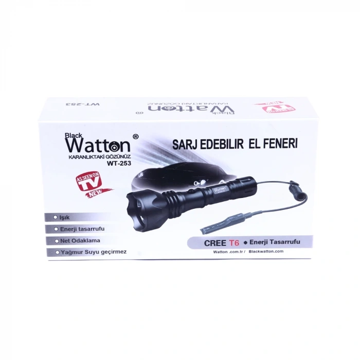HEYF Orjinal 600 Lümen Tx6 Şarjlı Özel Avcı Feneri  Wt-253