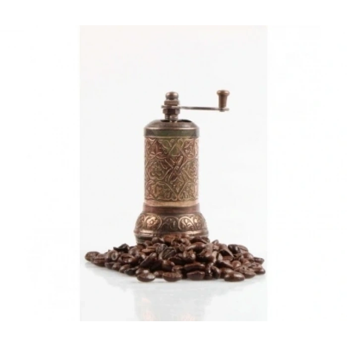 Osmanlı Motifli Kahve Ve Baharat Değirmeni Bakır