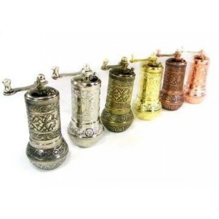 Osmanlı Motifli Kahve Ve Baharat Değirmeni Bakır