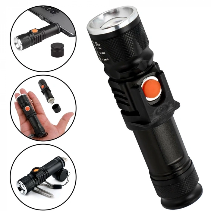 HEYF P50 Led Şarjlı Mıknatıslı Usb El Feneri  Wt-622