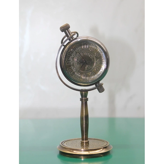 HEYF Pirinç Masa Üstü Saat 16186