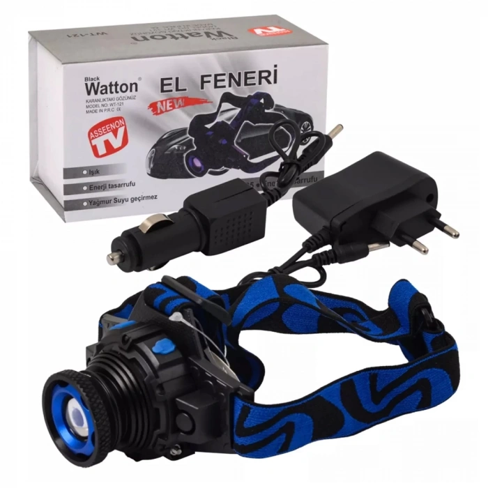 HEYF Q5 Şarjlı Mercekli Kafa Feneri Black Wt-121