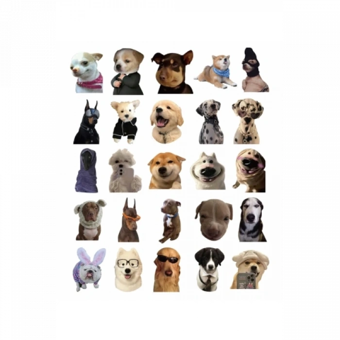 Sevimli Köpek Çıkartmaları Laptop Notebook Tablet Sticker Seti