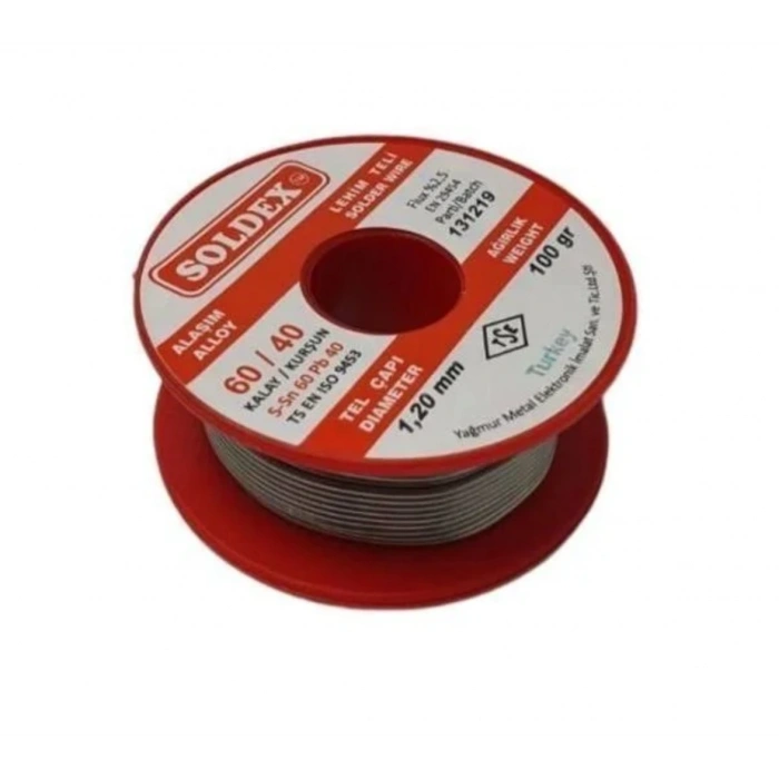 Soldex 60/40 Lehim Teli 100 Gr 1.20 Mm (sn:60 / Pb:40)