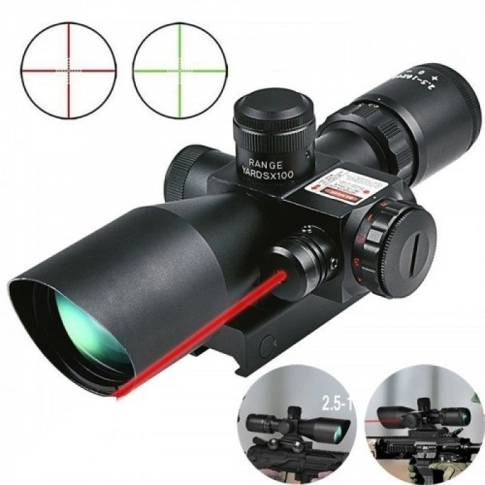 Süper Zoomlu Lazerli Profesyonel Av Dürbünü 2.5-10x40/e