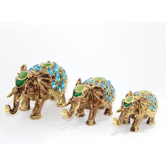 HEYF Swaroski Taşlı 3lü Fil Figürü Alk1892