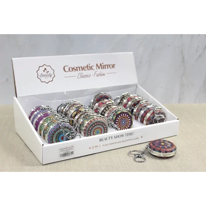 Taşlı El Aynası Anahtarlık Alk3769