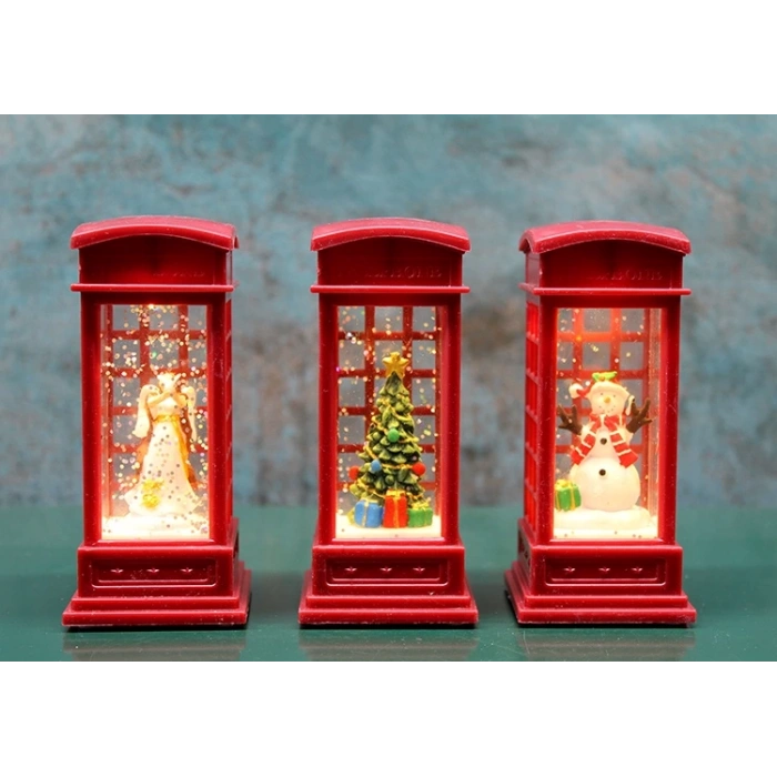 HEYF Telefon Kulübeli Işıklı Kar Küresi Alk3216