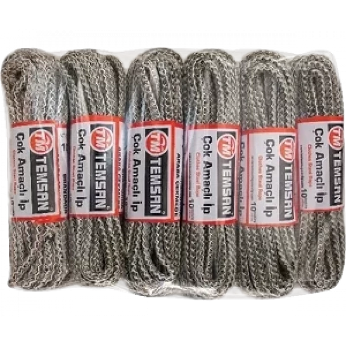 Temsan 10 Mt Çok Amaçlı İp 12li