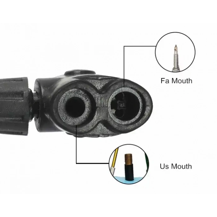 HEYF Yüksek Basınçlı Alüminyum Gümüş Renk Top Bisiklet Taşınabilir Hava Ayak Pompası