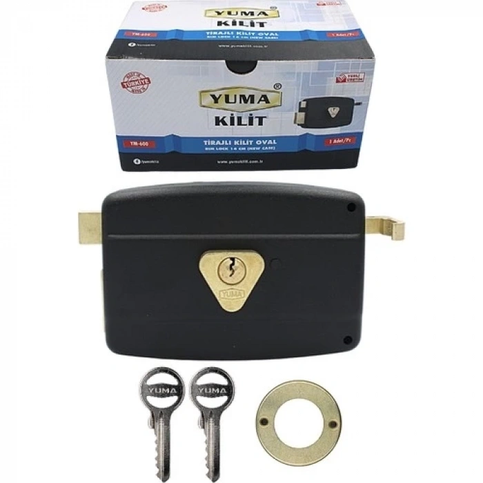 HEYF Yuma Ym-600 Kilit Yuma Tirajlı Kilit Oval Karşılıksız Siyah