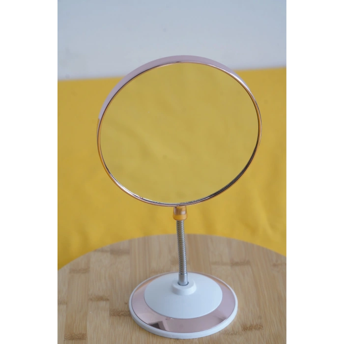 heyf Yuvarlak Spiralli Makyaj Aynası Büyüteçli Pembe