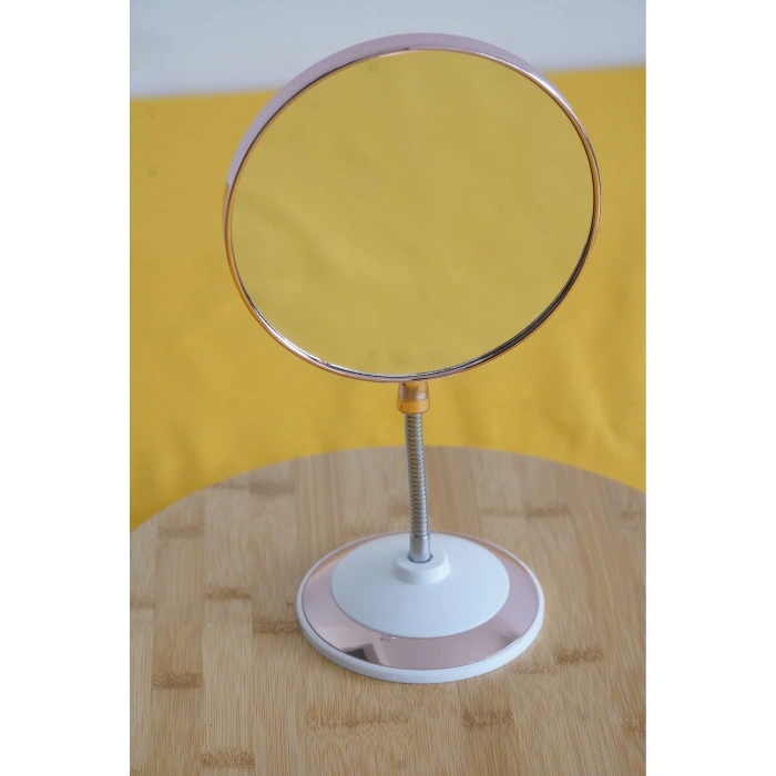 heyf Yuvarlak Spiralli Makyaj Aynası Büyüteçli Pembe