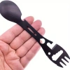 2li Paket Taktiksel Spork Kaşık Çatal - 5 Fonksiyonlu - Paslanmaz Çelik