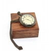 HEYF Ahşap Kutulu Pirinç Köstekli Saat 16155