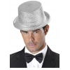 Gümüş Renk Uzun Plastik Simli Parti Şapkası