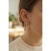 HEYF 3 lü Set Küpe Gold Renk Kutup Yıldızı Model