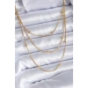HEYF 316L Çelik Gold Renk 3lü Minimal Toplu Kadın Kolye