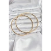 HEYF 316L Çelik Gold Renk 75 mm Halka Küpe