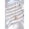 HEYF 316L Çelik Gold Renk Zirkon Taşlı Kuğu Model Kadın Kolye