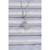 HEYF 316L Çelik Zincir Gümüş Renk Zirkon Taşlı Kutup Yıldızı Kolye