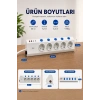HEYF 5’li Akım Korumalı Çoklu Priz 2 Metre Kablolu 3680w 16a 5 Anahtarlı 2usb-a 2 Usb-c Pd 20w Hızlı Ftr-28