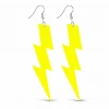 HEYF 80’ler 9039lar Retro Neon Sarı Şimşek Küpe 10 Cm