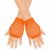 HEYF 80’ler 90’lar Retro Neon Turuncu File Parmaksız Kısa Eldiven 11 Cm