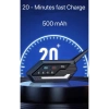 HEYF Bt62 Motosiklet Kask Kulaklığı Bluetooth Intercom 2 Intercom Bağlantılı