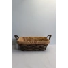 heyf Clk Dıkdörtgen Kumaslı Hasır Sepet 24*25*8,5 1045