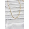 HEYF CM 14K Gold Renk Burgu Yassı Model 60 cm Kadın Kolye