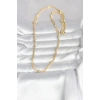 HEYF CM 14K Gold Renk Topçuk Model 60 cm Kadın Kolye