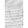 HEYF CM 14K Gold Renk Yassı Burgulu Model Kadın Kolye