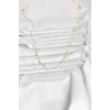 HEYF CM 14K Gold Renk Yassı Zincir Model 60 cm Kadın Kolye
