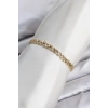 HEYF CM Model Zirkon Taşlı VIP Seri Gold Renk Pirinç Kadın Bileklik