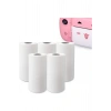 HEYF Çocuk Kamera Baskı Kağıdı, 5’li Rulo 57x25mm Çekirdekli Fotoğraf Baskı Termal Kağıt Rulo