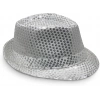 HEYF Disko  Gümüş Payetli Fötr Şapka Yetişkin Boy
