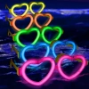 HEYF Glow Kalpli Fosforlu Gözlük 6’lı Renkli Set – Neon Parti