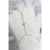HEYF Gold Renk Pirinç Zirkon Taşlı Kalp Model Şahmeran