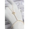 HEYF Gold Renk Pirinç Zirkon Taşlı Yıldız Model Şahmeran