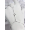 HEYF Gümüş Renk Pirinç Zirkon Taşlı Kalp Model Şahmeran
