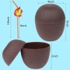 HEYF Hindistan Cevizi Hawaii Luau Aloha Pipetli İçecek Kabı Bardak 10x13 Cm 1 Adet
