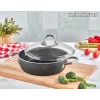 heyf Kahramanlar Stone Black Titanyum Basık Tencere 28cm