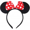 HEYF Kırmızı Fiyonklu Minnie Mouse Taç Fare Tacı Kafa Bandı