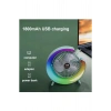 HEYF Masaüstü Vantilatör Usb Şarjlı Rgb Led Işıklı 3 Kademeli 180° Ayarlanabilir Soğutucu Fan Yeşil